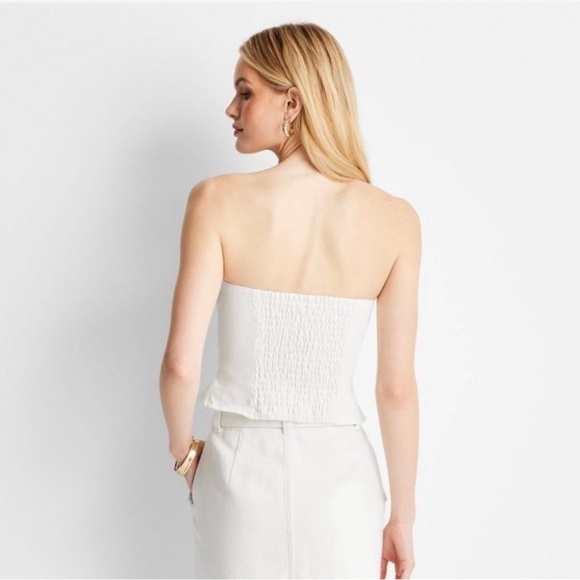 Women's Button-Front Denim Corset - Future Collective™ with Jenee Naylor White - Picture 3 of 3